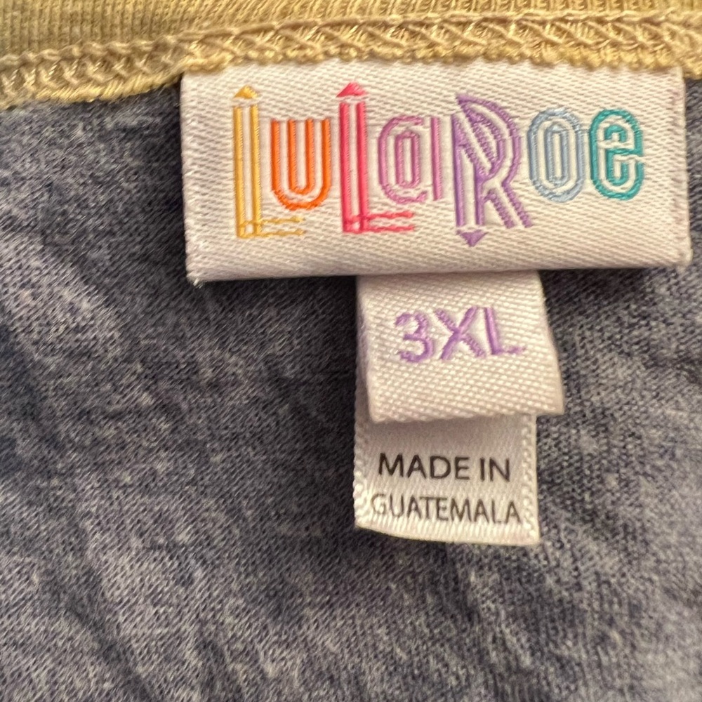 Lularoe Rare Solid Color Randy Raglan Tee - Size 3XL - Picture 5 of 6